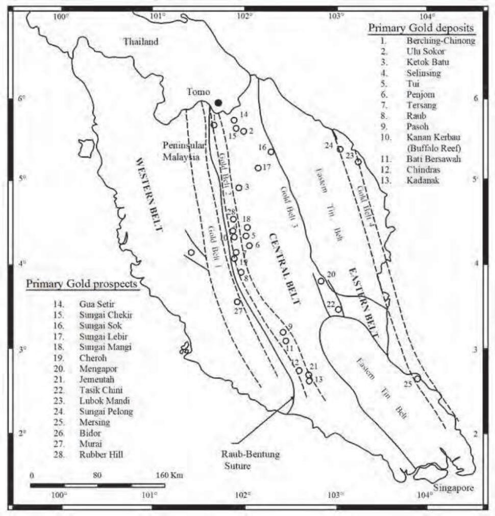 Figure 4: Mineral belts of peninsular Malaysia